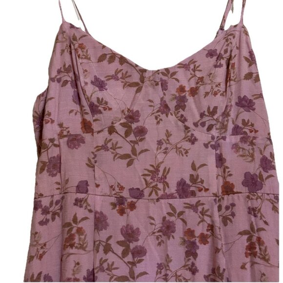 Trixxi Purple Floral Maxi Dress Sz XL Tiered Boho Cottagecore Lined Flowy - Picture 4 of 7